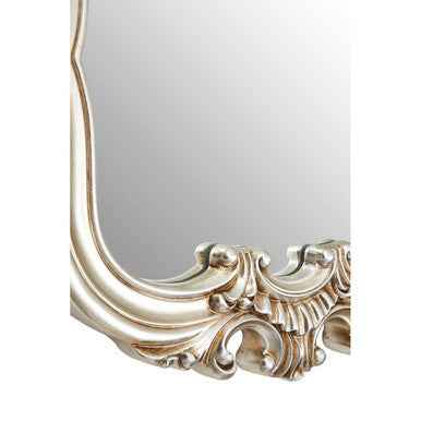 Adelere Champagne Finish Rose Crest Wall Mirror
