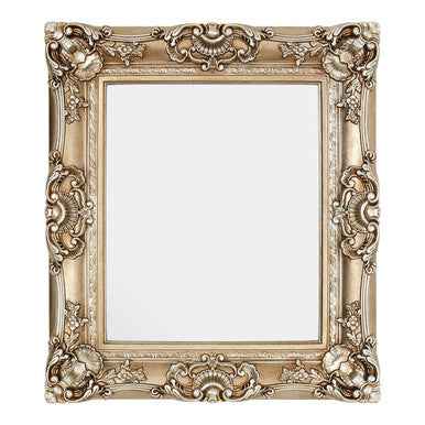 Adelere Champagne Finish Square Ornate Wall Mirror