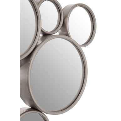 Persephone Silver Multi Circles Wall Mirror