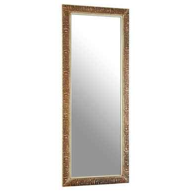Zelma Champagne Finish Ridged Wall Mirror
