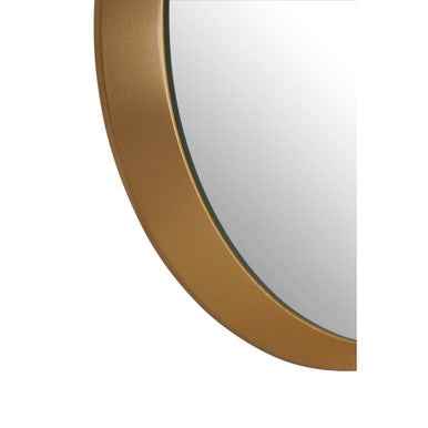 Athena Small Round Wall Mirror With Gold Frame