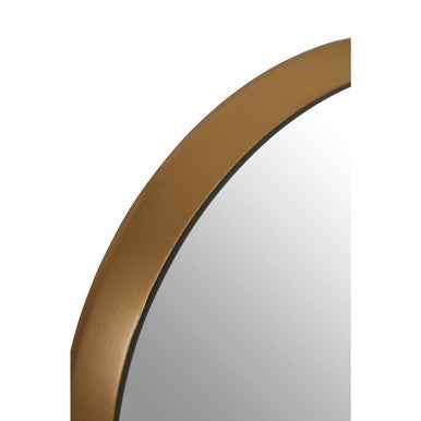 Athena Medium Round Wall Mirror With Gold Frame