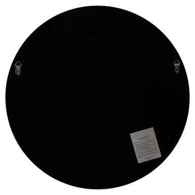 Athena Large Round Wall Mirror With Silver Frame