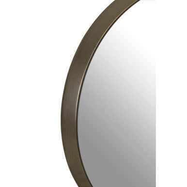 Athena Large Round Wall Mirror With Silver Frame