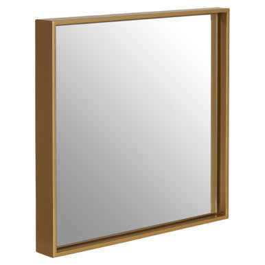 Ando Small Square Gold Finish Wall Mirror