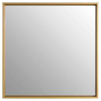 Ando Small Square Gold Finish Wall Mirror