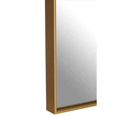 Ando Small Square Gold Finish Wall Mirror