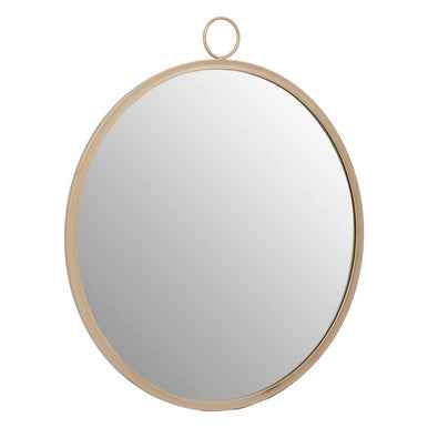 Karval Round Wall Mirror With Gold Finis
