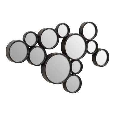 Persephone Black Multi Circles Wall Mirror