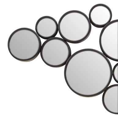 Persephone Black Multi Circles Wall Mirror