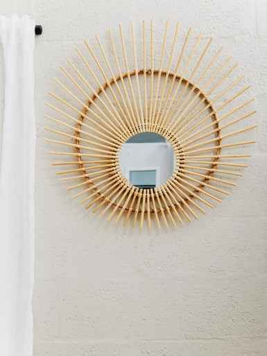 Mataram Natural Rattan Wall Mirror