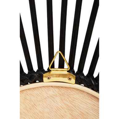 Mataram Black Natural Rattan Wall Mirror