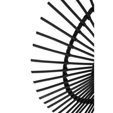 Mataram Black Natural Rattan Wall Mirror
