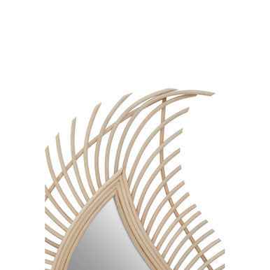 Mataram Teardrop Natural Rattan Wall Mirror
