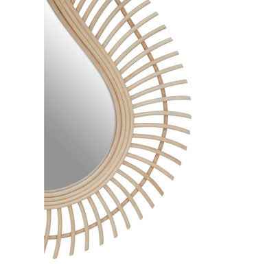 Mataram Teardrop Natural Rattan Wall Mirror