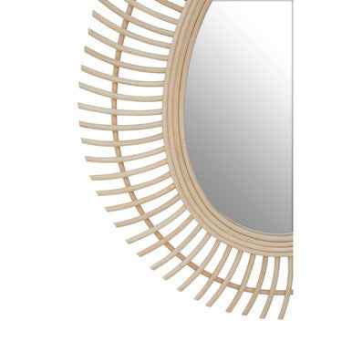Mataram Teardrop Natural Rattan Wall Mirror