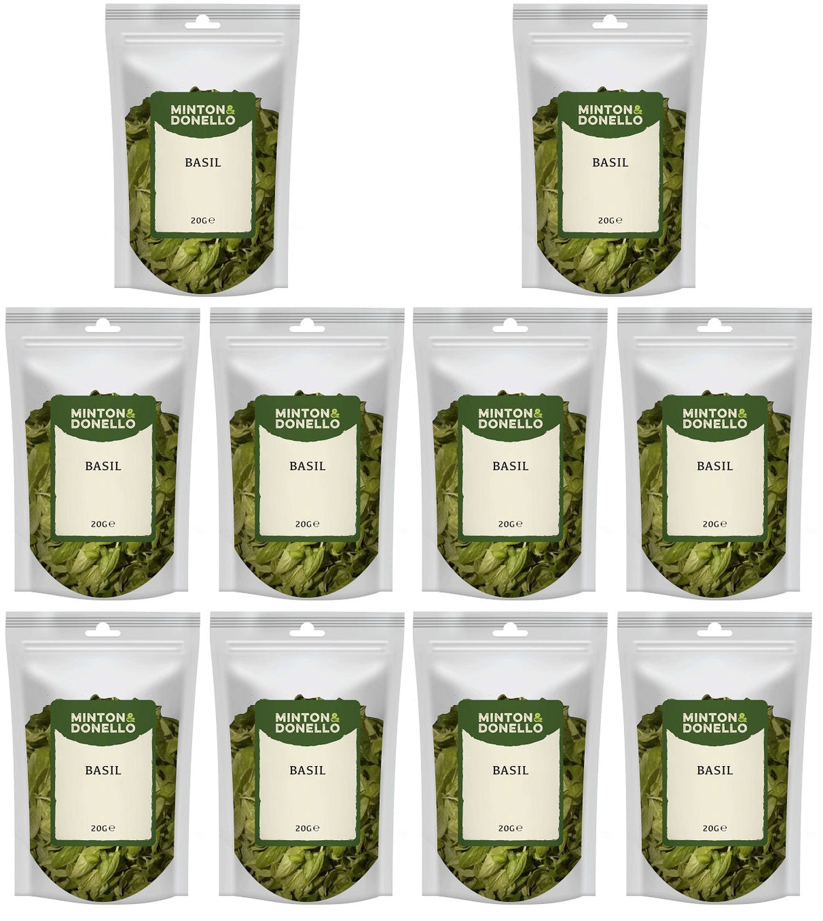 10 x Minton & Donello Basil - 20g