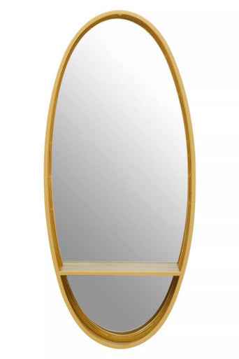 Avento Gold Oval Wall Mirror