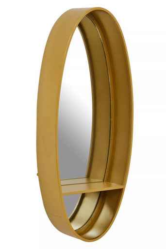 Avento Gold Oval Wall Mirror