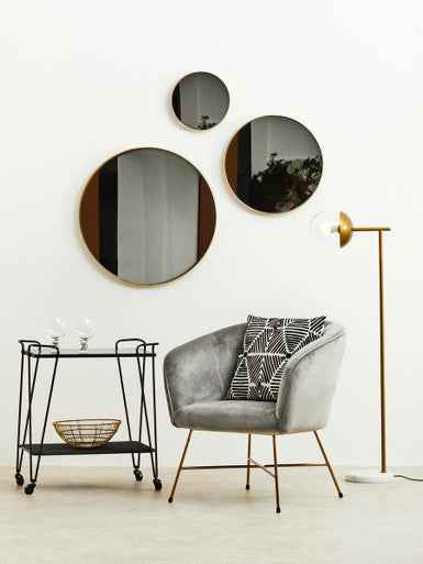 Cindy Small Gold Finish Wall Mirror