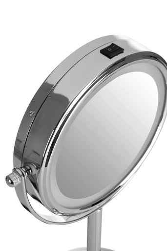 Cassini Chrome Finish Led Table Mirror