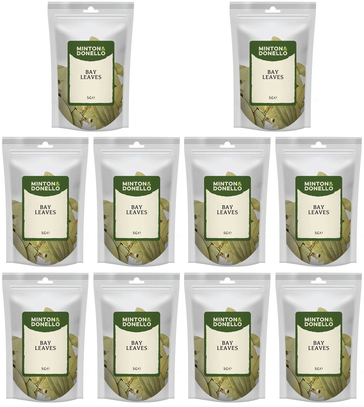 10 x Minton & Donello Bay Leaves - 5g
