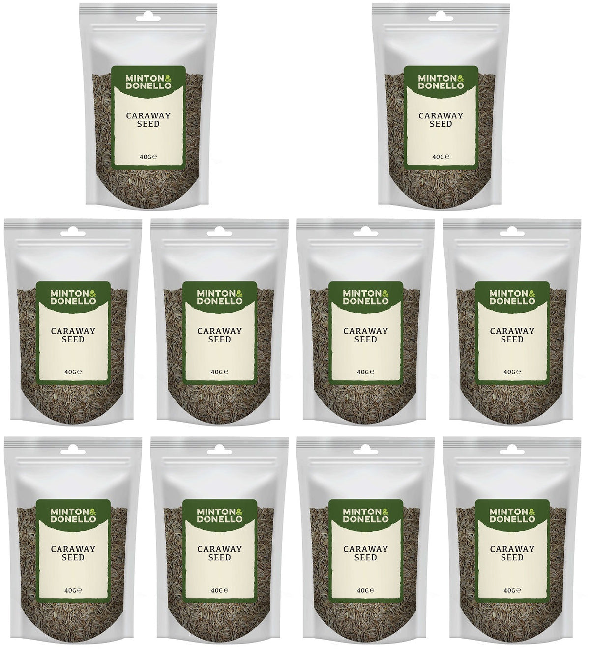 10 x Minton & Donello Caraway Seed - 40g