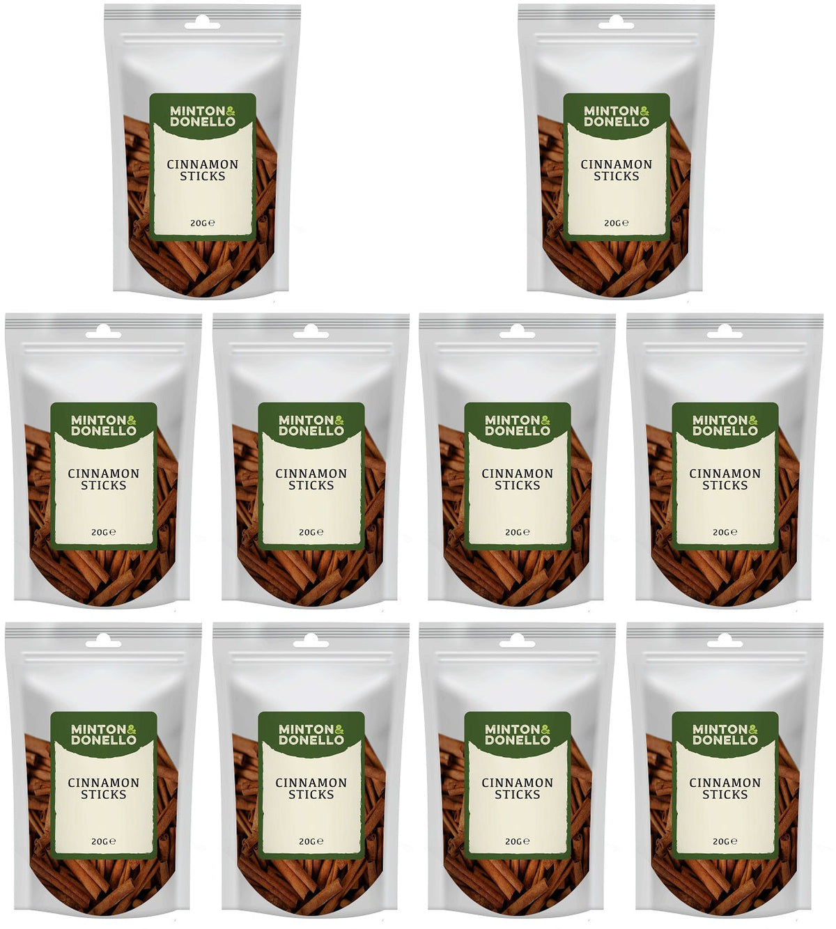 10 x Minton & Donello Cinnamon Sticks - 20g