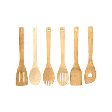 Aleki 6Pc Bamboo Kichen Utensil Set