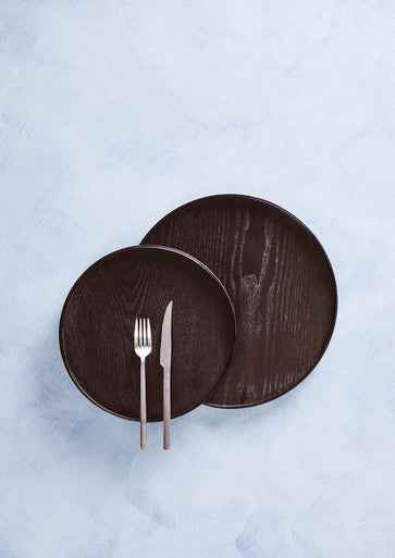 Bessan Large Black Fir Wood Tray