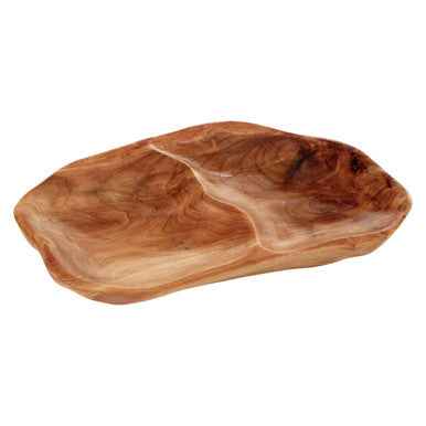 Savin 2 Section Serving Dish In Cedarwood