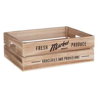 Set Of 3 Rustic Provisions Natural Crates