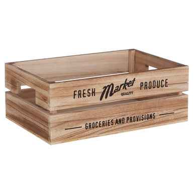 Set Of 3 Rustic Provisions Natural Crates