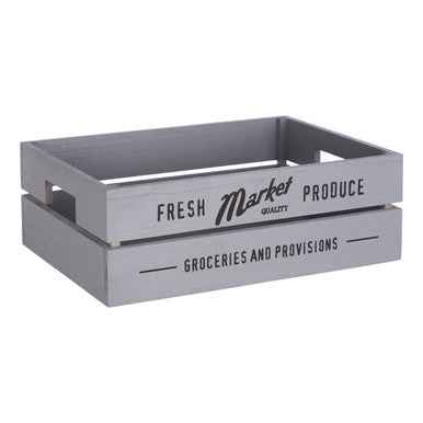 Set Of 3 Rustic Provisions Grey Crates