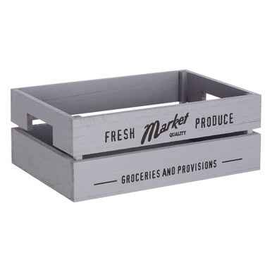 Set Of 3 Rustic Provisions Grey Crates