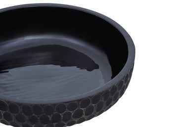Kara Large Black Mango Wood Bowl