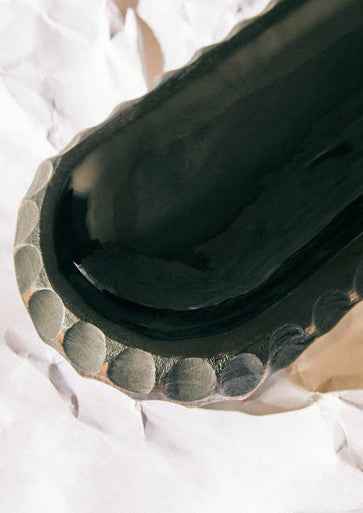 Kara Black Mango Wood Serving Dish
