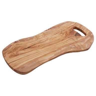 Kora Serving Board With Handle In Olive Wood
