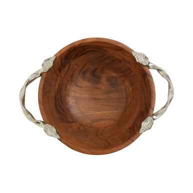 Vine  Acacia Wood Large Round Bowl
