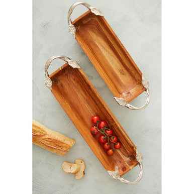 Vine Acacia Wood Small Rectangular Serving Dish