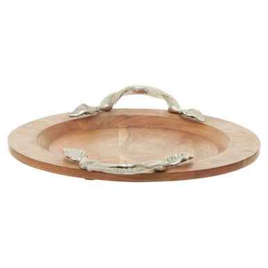 Vine Acacia Wood Small Round Tray