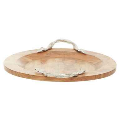 Vine Large Acacaia Wood Round Tray