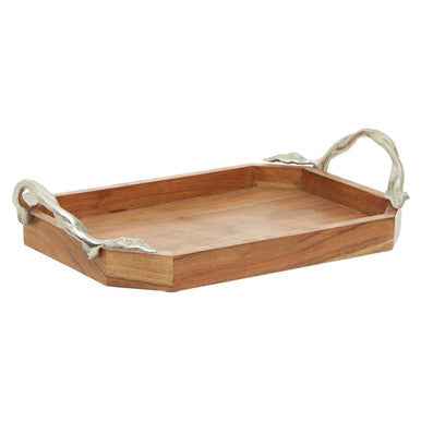 Vine Acacia Wood Small Rectangular Tray