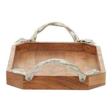 Vine Acacia Wood Small Rectangular Tray