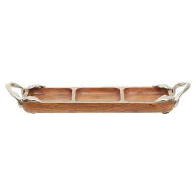 Vine  Acacia Wood 3 Section Serving Dish