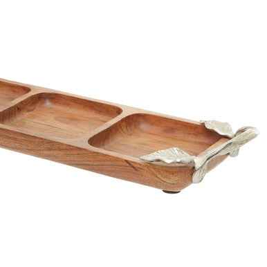 Vine  Acacia Wood 3 Section Serving Dish
