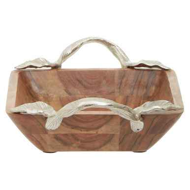 Vine Acacia Wood Square Bowl
