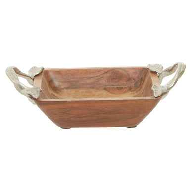 Vine Acacia Wood Square Bowl