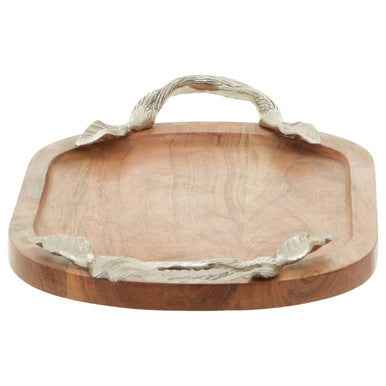 Vine Acacia Wood Oval Serving Tray