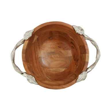 Vine  Acacia Wood Medium Round Bowl